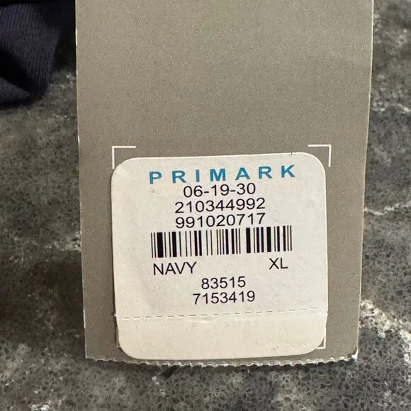 NEW 2 Primark Navy Tagless Crewneck T-Shirts (XL)- Regular Fit - Picture 11 of 11